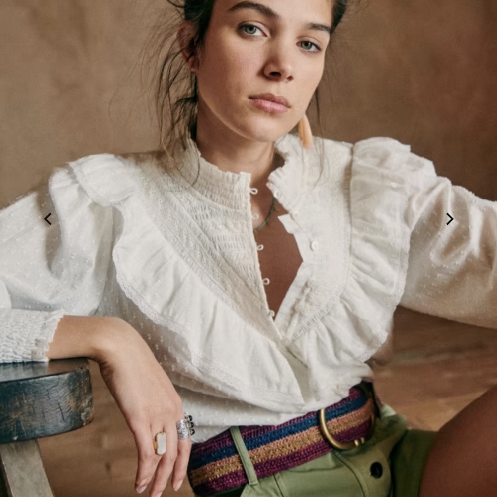 Sezane Marty organic cotton blouse